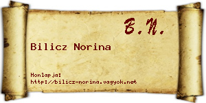 Bilicz Norina névjegykártya